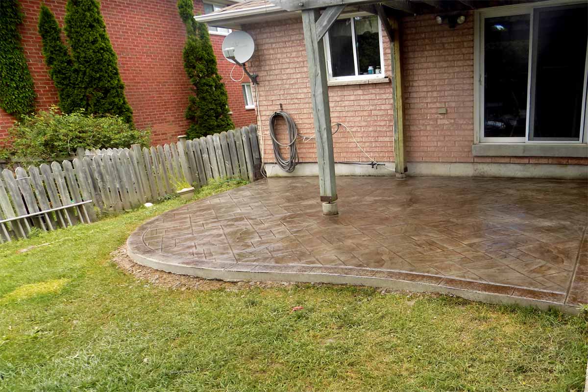 image of backyard patio in beige 
